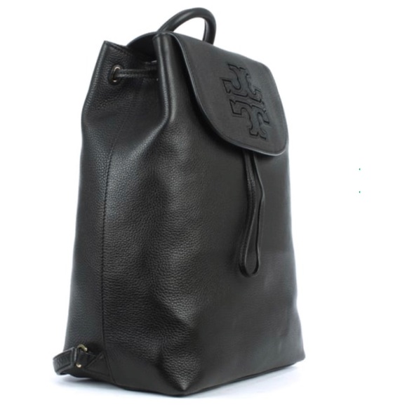 Tory Burch Harper Black Leather Backpack - Picture 3 of 9
